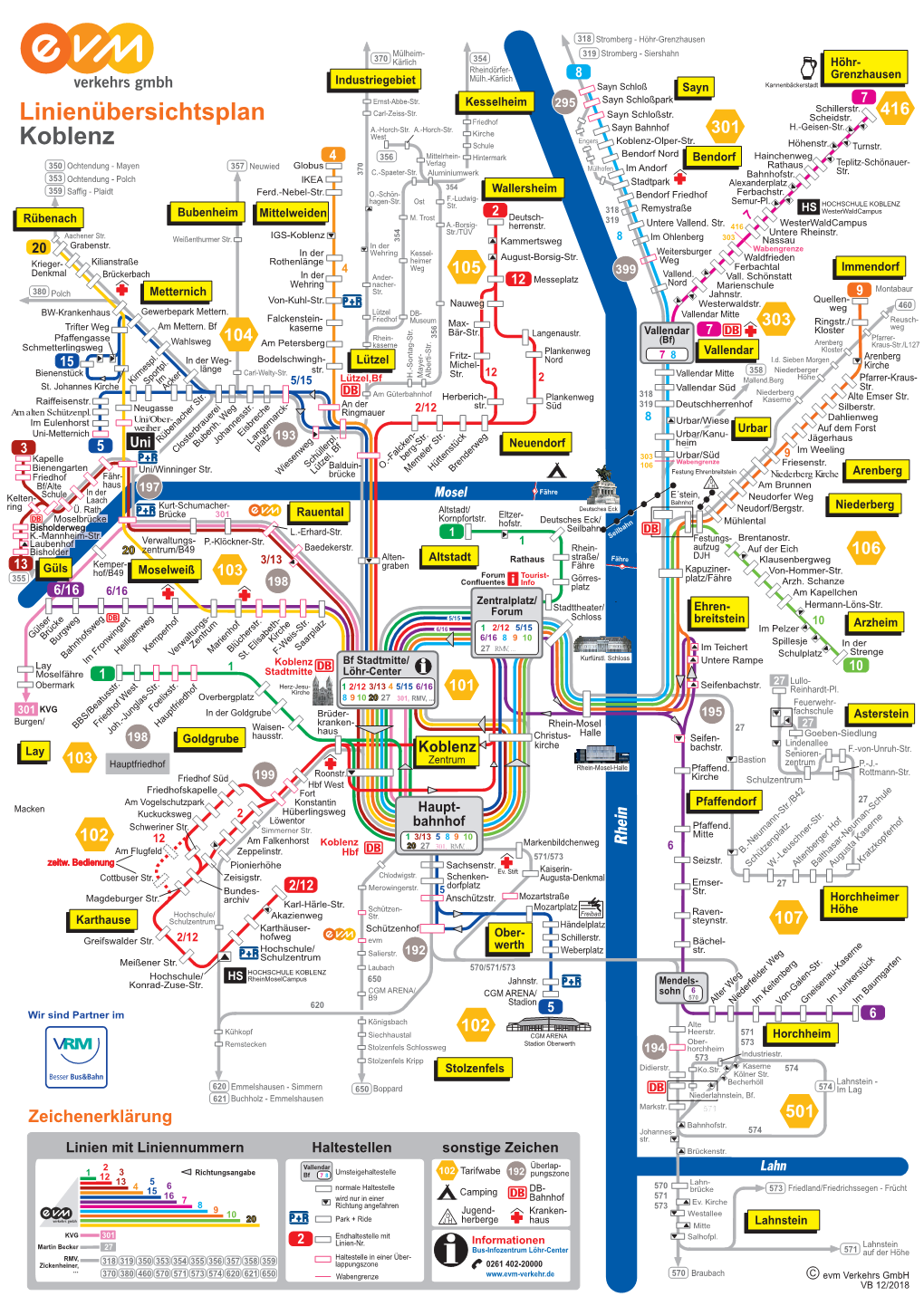 Koblenz Linienübersichtsplan