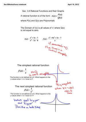 The Simplest Rational Function the Next Simplest Rational Function