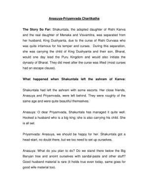 Anasuya-Priyamvada Charitkatha the Story So Far: Shakuntala, the Adopted Daughter of Rishi Kanva and the Real Daughter of Menaka
