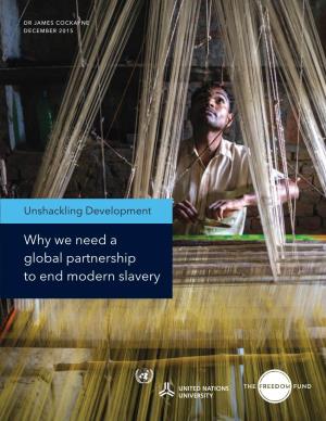 Why We Need a Global Partnership to End Modern Slavery