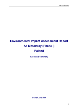 Poland: A1 Toll Motorway Concession Project Executive Summary [EBRD