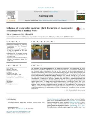 Influence of Wastewater Treatment Plant Discharges on Microplastic