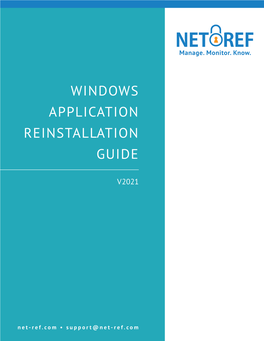 Windows Application Reinstallation Guide