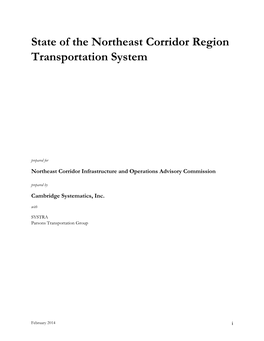 State of the NEC Region Transportation System