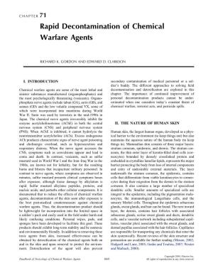 Rapid Decontamination of Chemical Warfare Agents