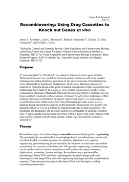 Step-By-Step Knockout (Dsdna) Protocol.Pdf