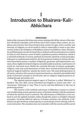 I Introduction to Bhairava-Kali- Abhichara