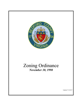 Zoning Ordinance November 30, 1998
