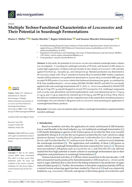 Multiple Techno-Functional Characteristics of Leuconostoc and Their Potential in Sourdough Fermentations