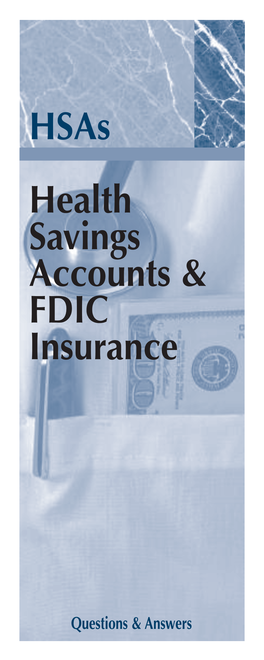Hsas Health Savings Accounts & FDIC Insurance