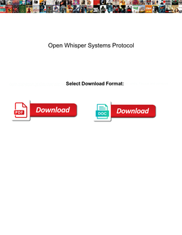 Open Whisper Systems Protocol
