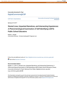 A Phenomenological Examination of Self-Identifying LGBTQ Public School Educators
