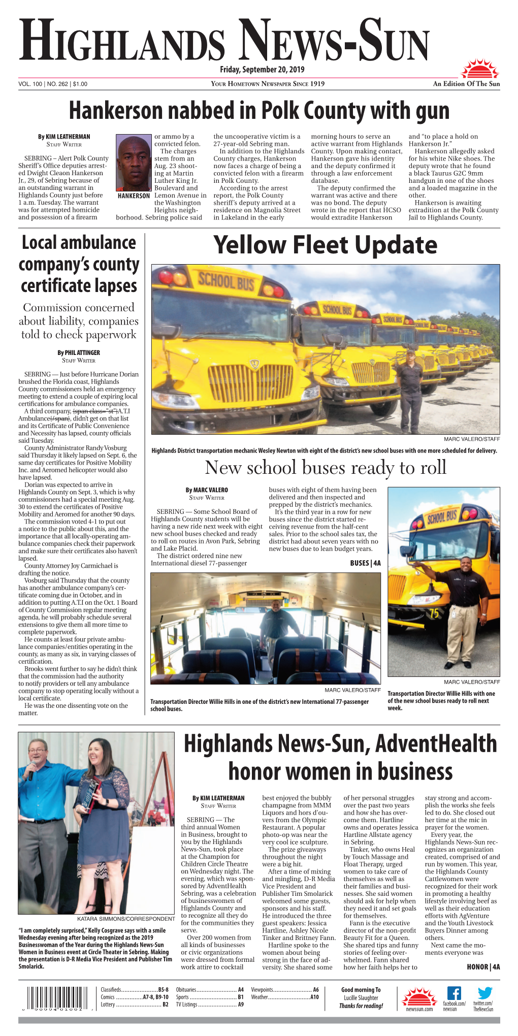 HIGHLANDS NEWS-SUN Friday, September 20, 2019