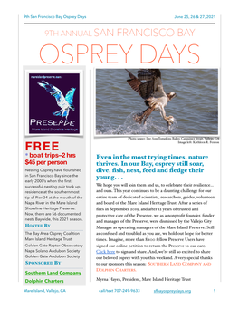 9Th Annual San Francisco Bay Osprey Days