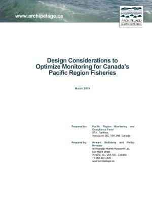 Design Considerations to Optimize Monitoring for Canada's Pacific