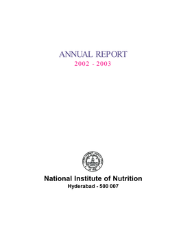 Annual Report 2002 - 2003