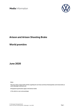 Arteon and Arteon Shooting Brake World Première