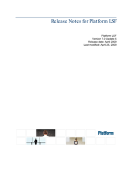 Release Notes for Platform LSF