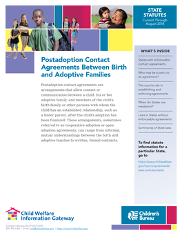 Postadoption Contact Agreements Between Birth and Adoptive Families