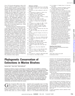 Phylogenetic Conservatism of Extinctions in Marine Bivalves