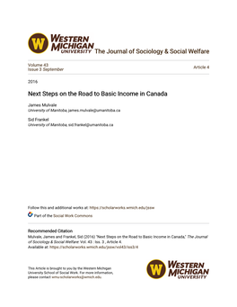 Next Steps on the Road to Basic Income in Canada