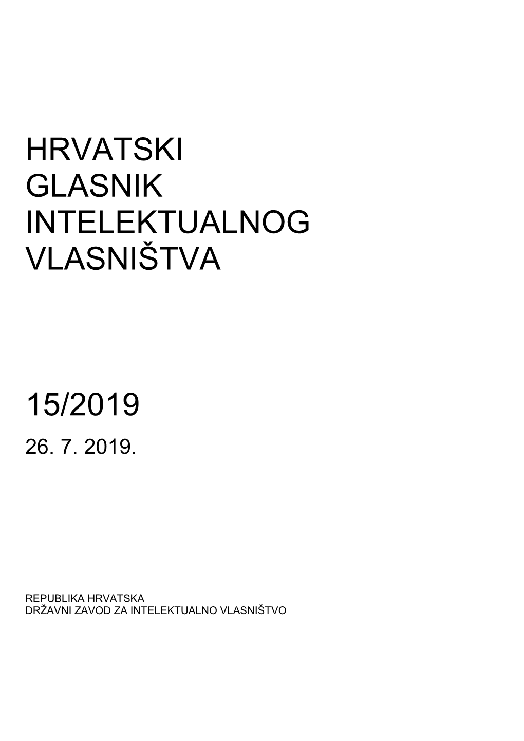 Hrvatski Glasnik Intelektualnog Vlasništva