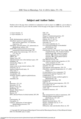Subject and Author Index
