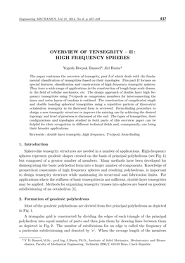 Overview of Tensegrity – Ii : High Frequency Spheres