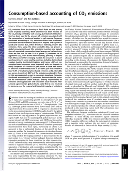 Consumption-Based Accounting of CO2 Emissions Steven J