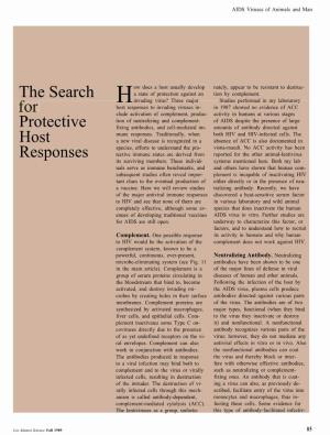 The Search for Protective Host Responses