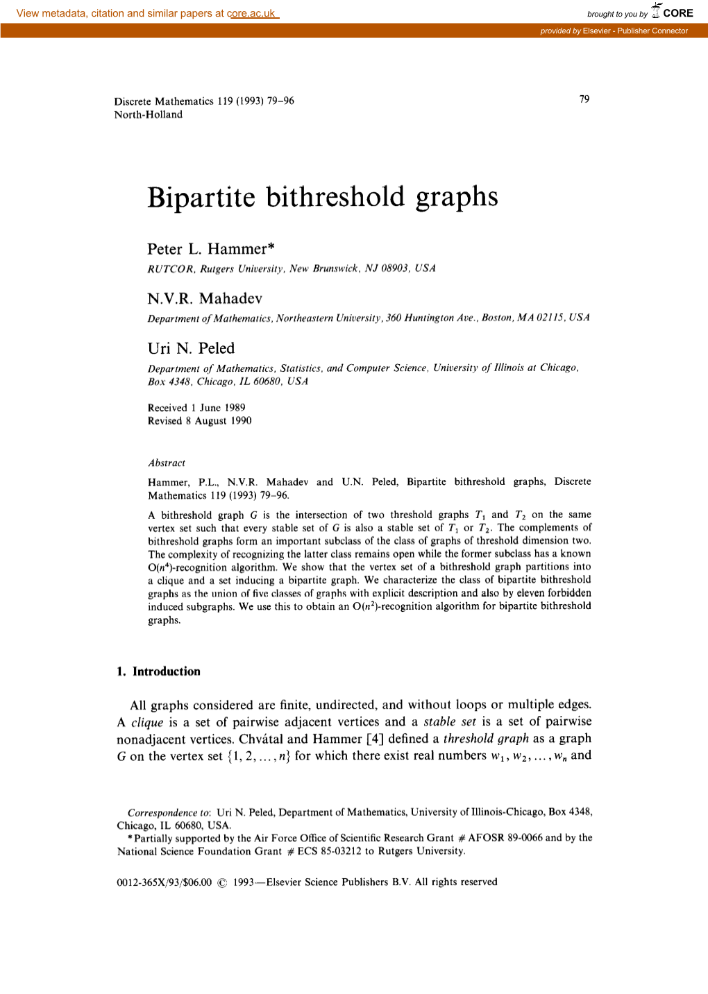 Bipartite Bithreshold Graphs