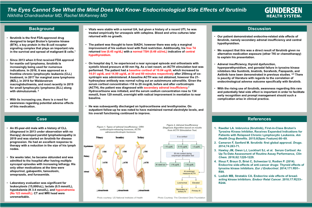 Endocrinological Side Effects of Ibrutinib Nikhitha Chandrashekar MD, Rachel Mckenney MD