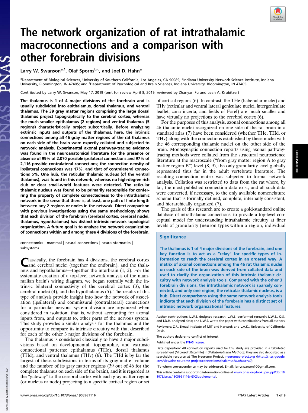 The Network Organization of Rat Intrathalamic Macroconnections and a Comparison with Other Forebrain Divisions