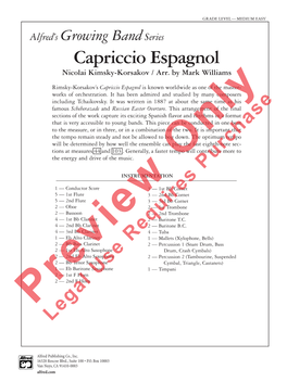 Capriccio Espagnol Legal Use Requires Purchase