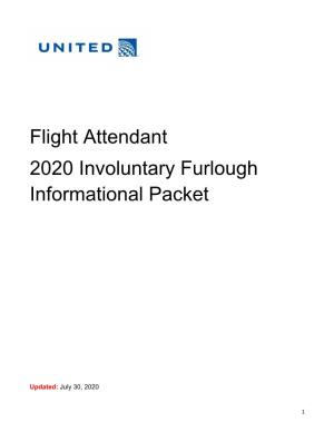Flight Attendant 2020 Involuntary Furlough Informational Packet