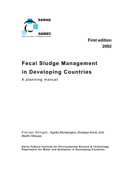 Fecal Sludge Management in Developing Countries a Planning Manual
