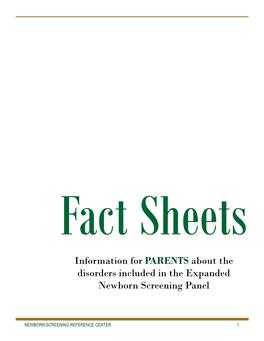 Expanded Screening Fact Sheets Parents 111214 Disorder