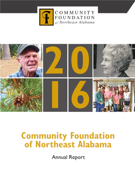 Community Foundation of Northeast Alabama Annual Report Our Vision