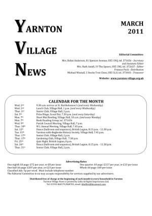 Yarnton Village News Is Printed by Litho & Digital Impressions Ltd