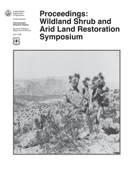 Wildland Shrub and Arid Land Restoration Symposium