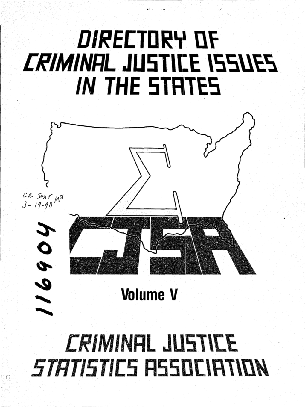 Directory of Criminal Justice Issues in the States