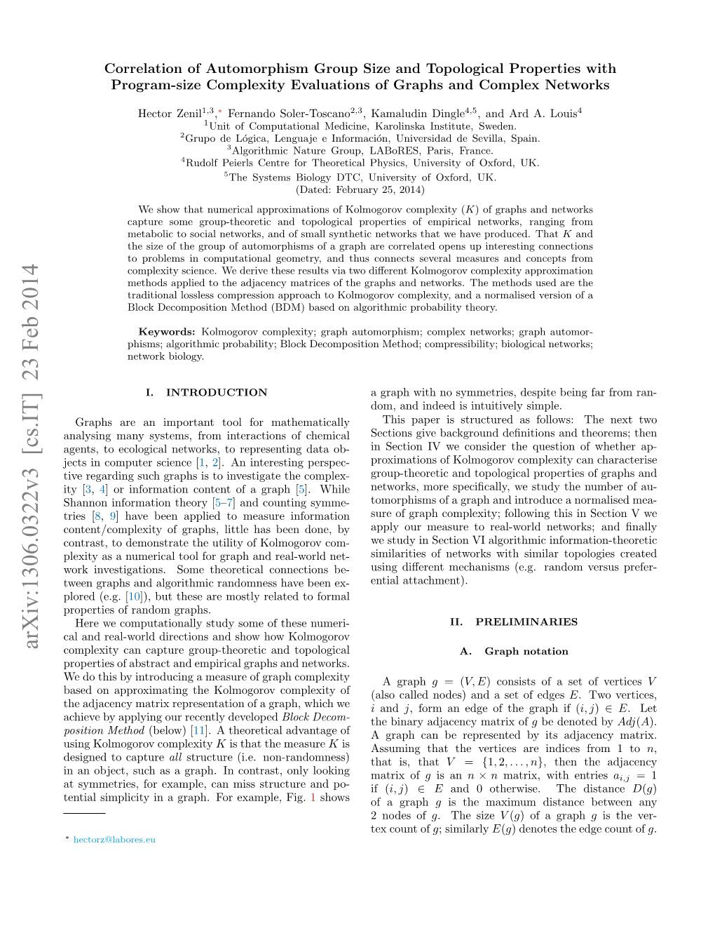 Graph Automorphism and Topological Characterization of Synthetic And