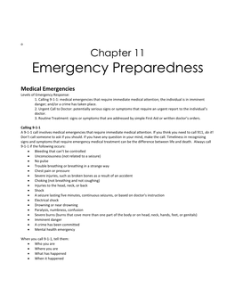 Emergency Preparedness