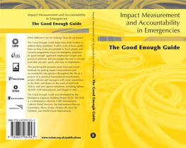 Impact Measurement and Accountability in Emergencies