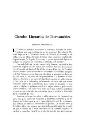 Circulos Literarios De Iberoamrica