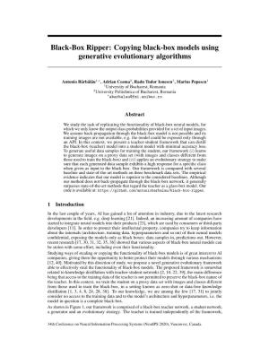 Copying Black-Box Models Using Generative Evolutionary Algorithms