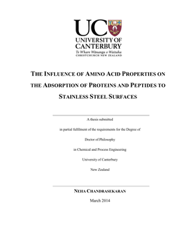 The Influence of Amino Acid Properties on The