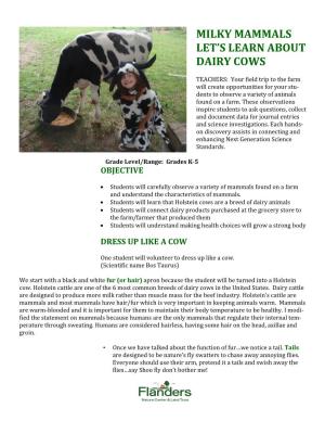 Milky Mammals Let’S Learn About Dairy Cows
