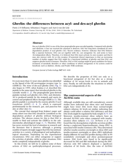 And Des-Acyl Ghrelin