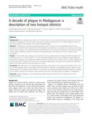 A Decade of Plague in Madagascar